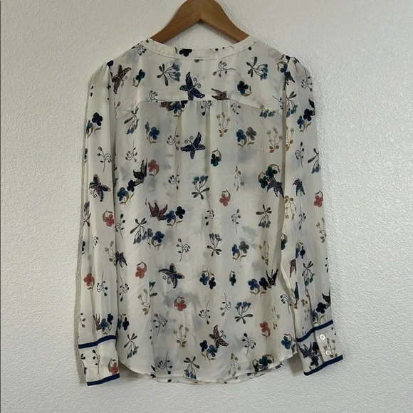 LOFT Floral Blouse - Cream with Multicolor Accents - Picture 7 of 7